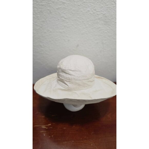 Tommy Bahamas Women's Ivory Wide-Brim Cotton Bucket Hat Size one size - Picture 1 of 7